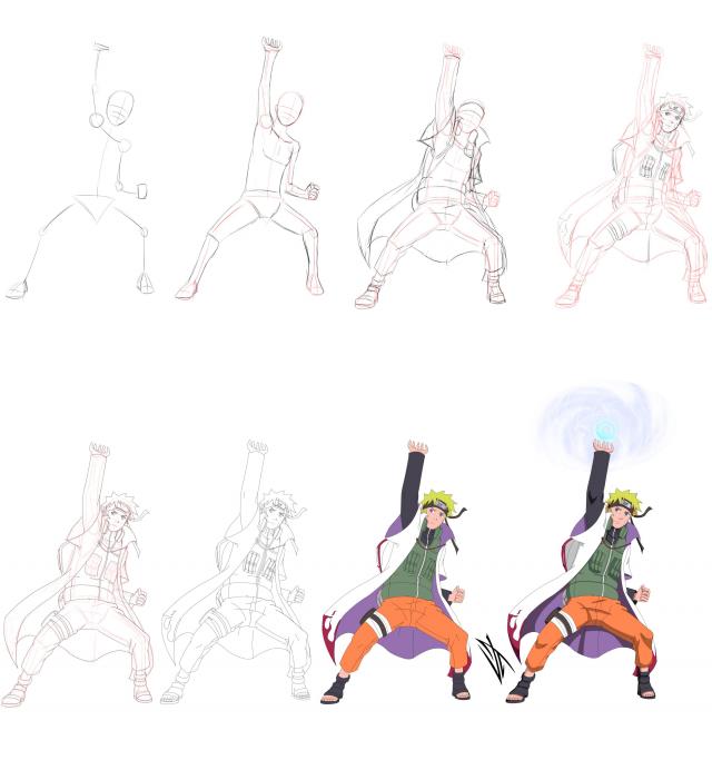 Jak nakreslit Uzumaki Naruta - Kage verze